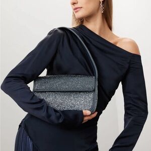 STAUD Navy Beaded Tommy Bag